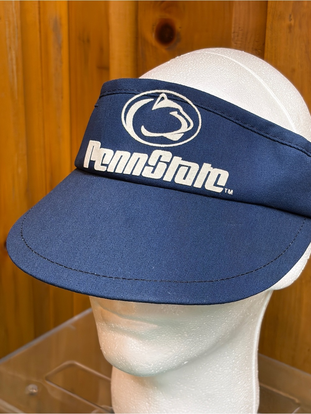 Vintage Ncaa Penn State Nittany Lions University Square Green Bill Visor Hat USA